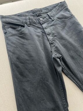 THEORY • Charcoal Gray Raffi Neoteric Twill Pants